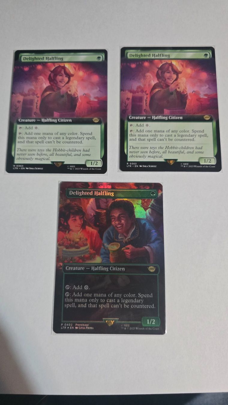 Magic The Gathering Carte collezionabili: MTG 3x Delighted halflings lotr mint – Nuovo (secondo la descrizione) da Fribourg venduto da japanaddict