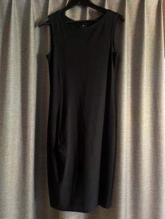 Evakburz Kleid schwarz Gr 34 Sommerkleid mit Taschen schlitz