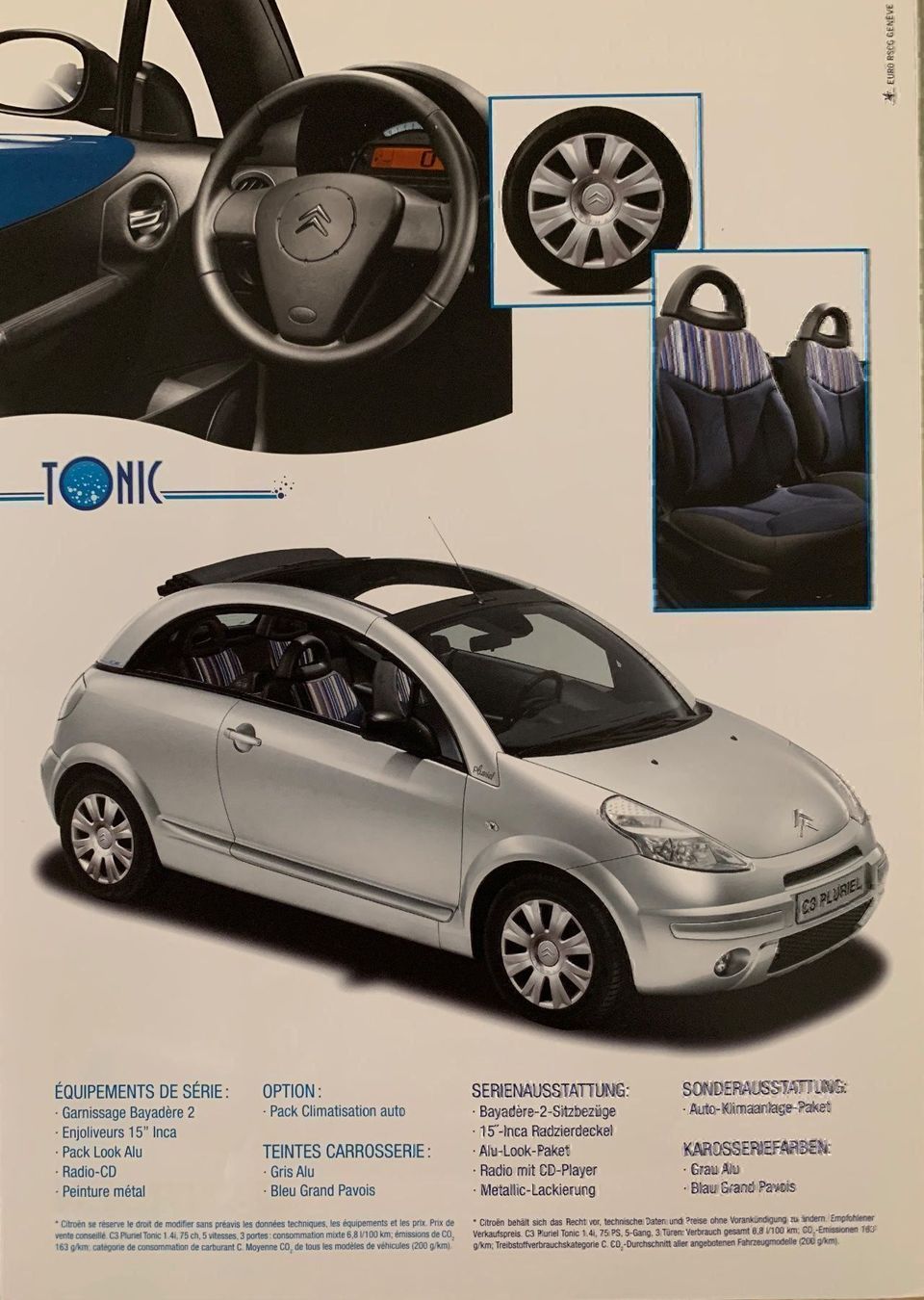 Citroën Documenti: Citroen C3 Pluriel Prospekte Set 3/2006 – Nuovo (secondo la descrizione) da St. Gallen venduto da Radiomania-Schweiz 2