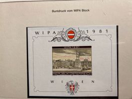 Österreich 1981 Vignette Buntdruck zum WIPA-Block postfrisch