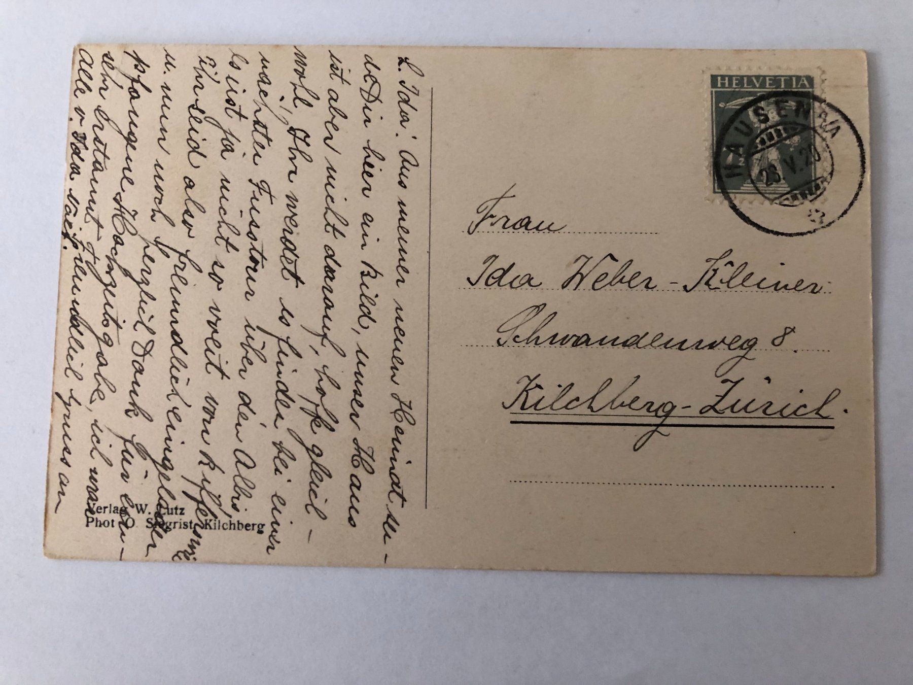 Cartoline postali: Kappel a. A. 1920 – Usato da Pfäffikon ZH venduto da Waltoversand 1