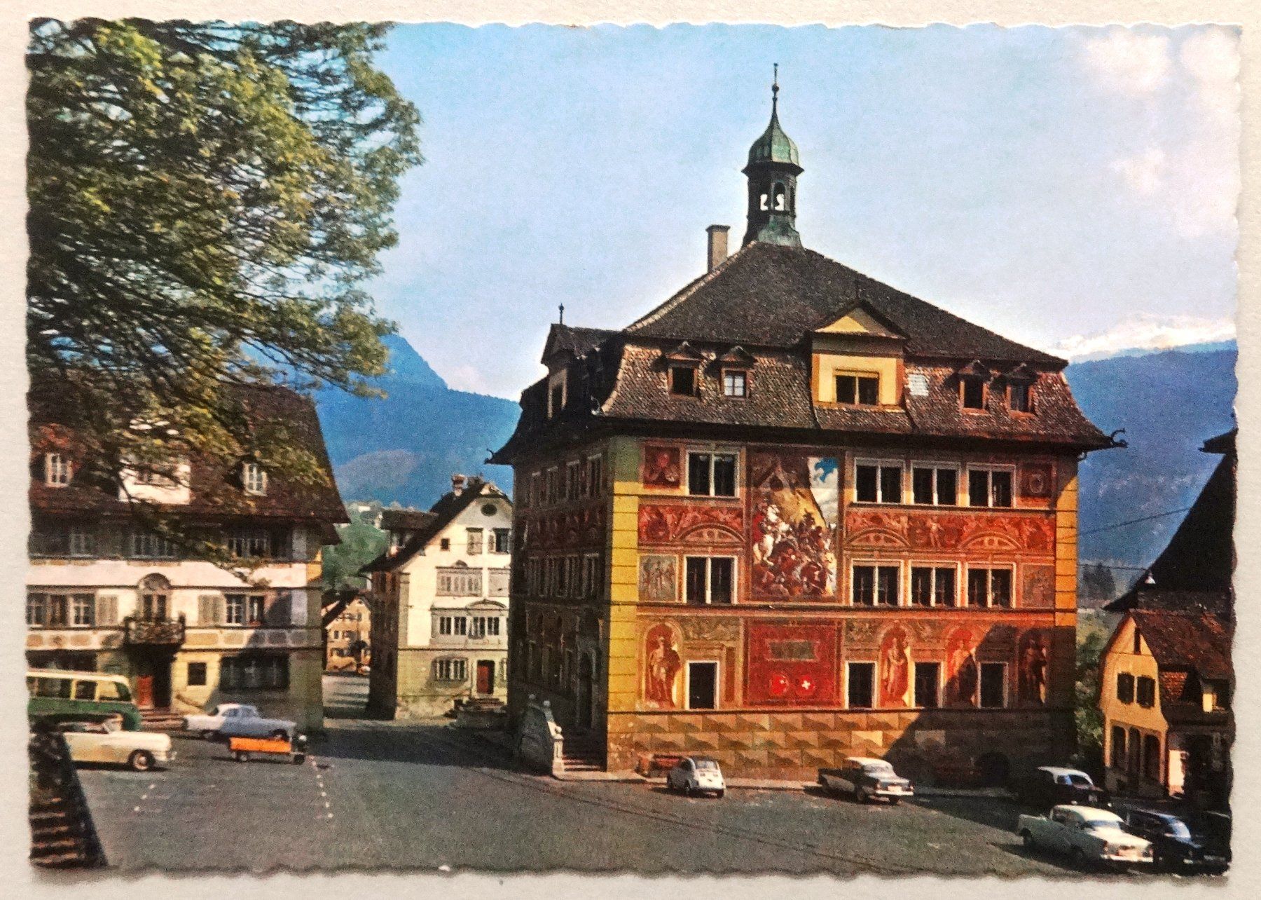 Cartoline postali: Schwyz, Rathaus – Difettoso da Fétigny venduto da Billy2miny