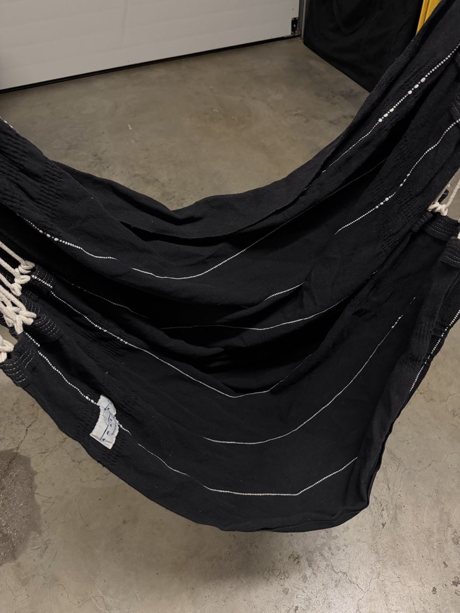 Poltrone pensili da giardino: Hängesessel Stoff schwarz – Usato da Neuhaus SG venduto da cynlo 2