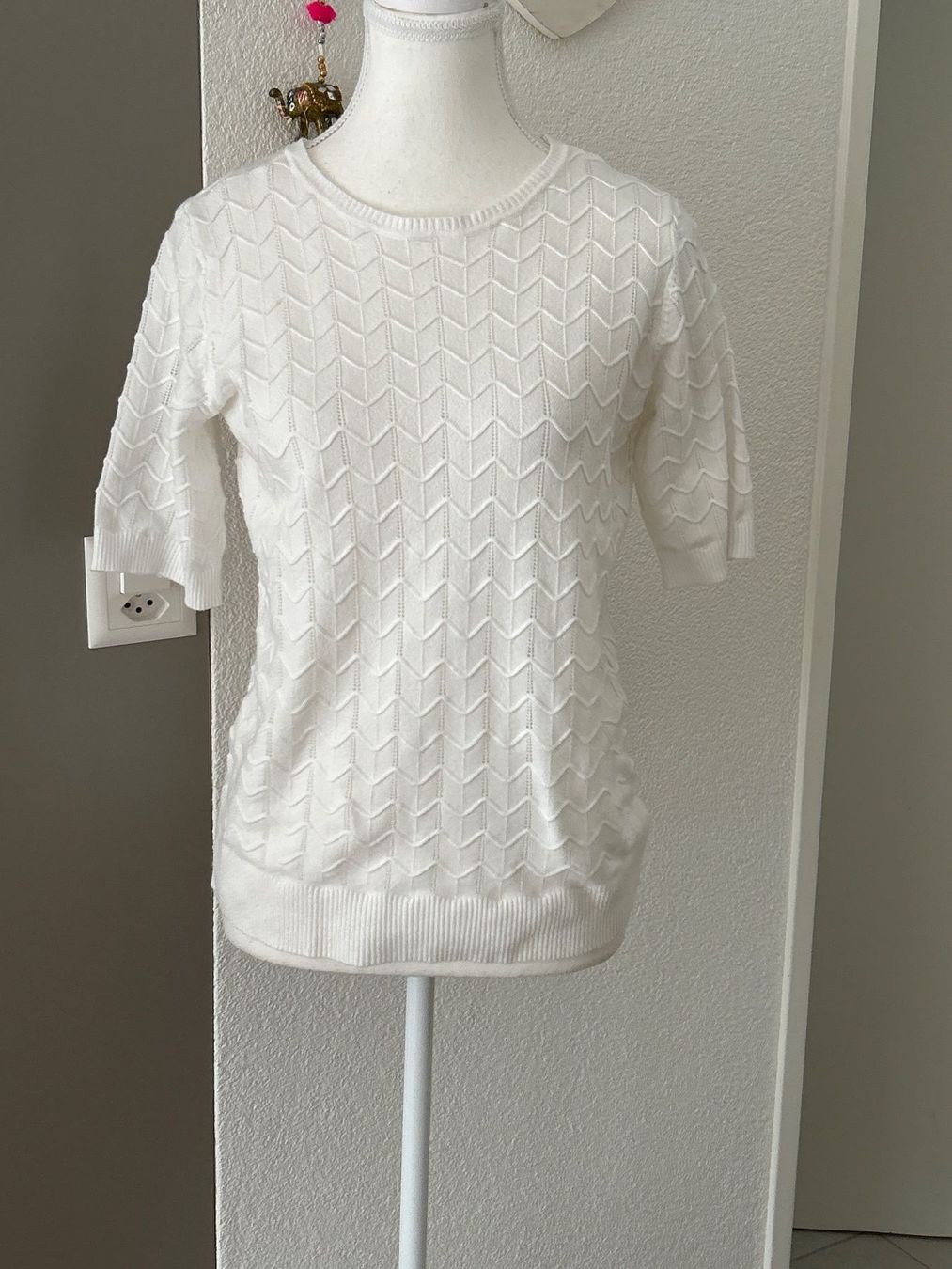 Maglioni & Felpe: Damen Kurzarm Pullover ecru Strukturmuster Gr. M – Nuovo (secondo la descrizione) da Brunnen venduto da Nala2929 3
