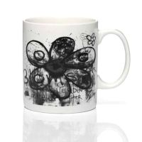 PAVA more flowers-black Becher