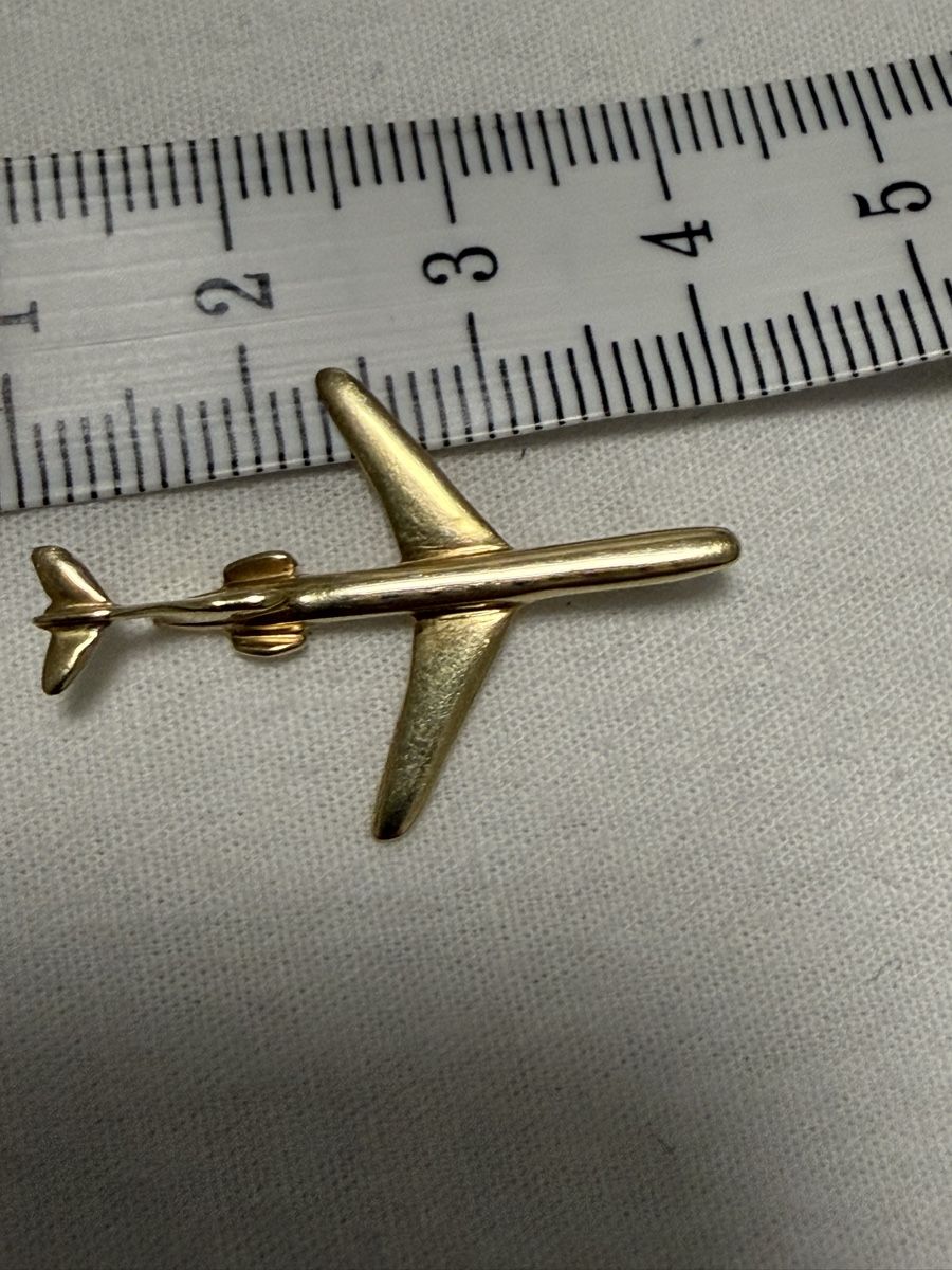 Anhänger: Flugzeug Anhänger Gold 14k – Gebraucht aus Oberhof von RealStone 5