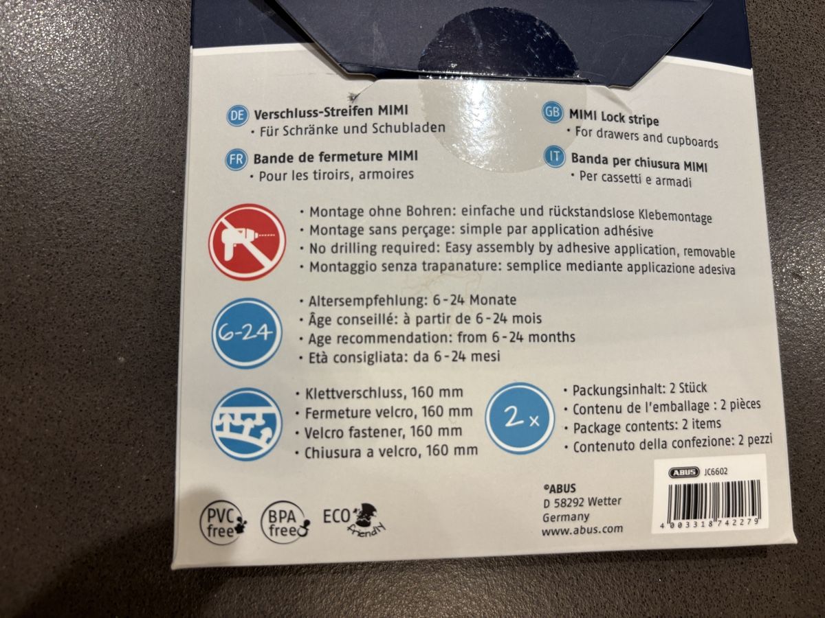 Abus Lucchetti: Abus Schubladensicherung NEU – Nuovo e nell'imballaggio originale da Niederdorf venduto da KatrinT83 3