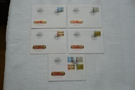 Pro Patria 1993 5 FDC Satz & Einzelmarken SBK B239 - B242
