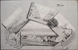 antike 4-Bild-AK MEILEN - gel. 1910 v. Meilen