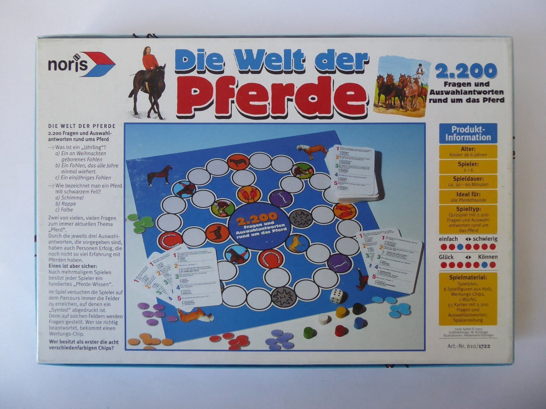 Giochi: Pferdequiz: Welt der Pferde, noris, 2003 – Usato da Turbenthal venduto da Panau 3