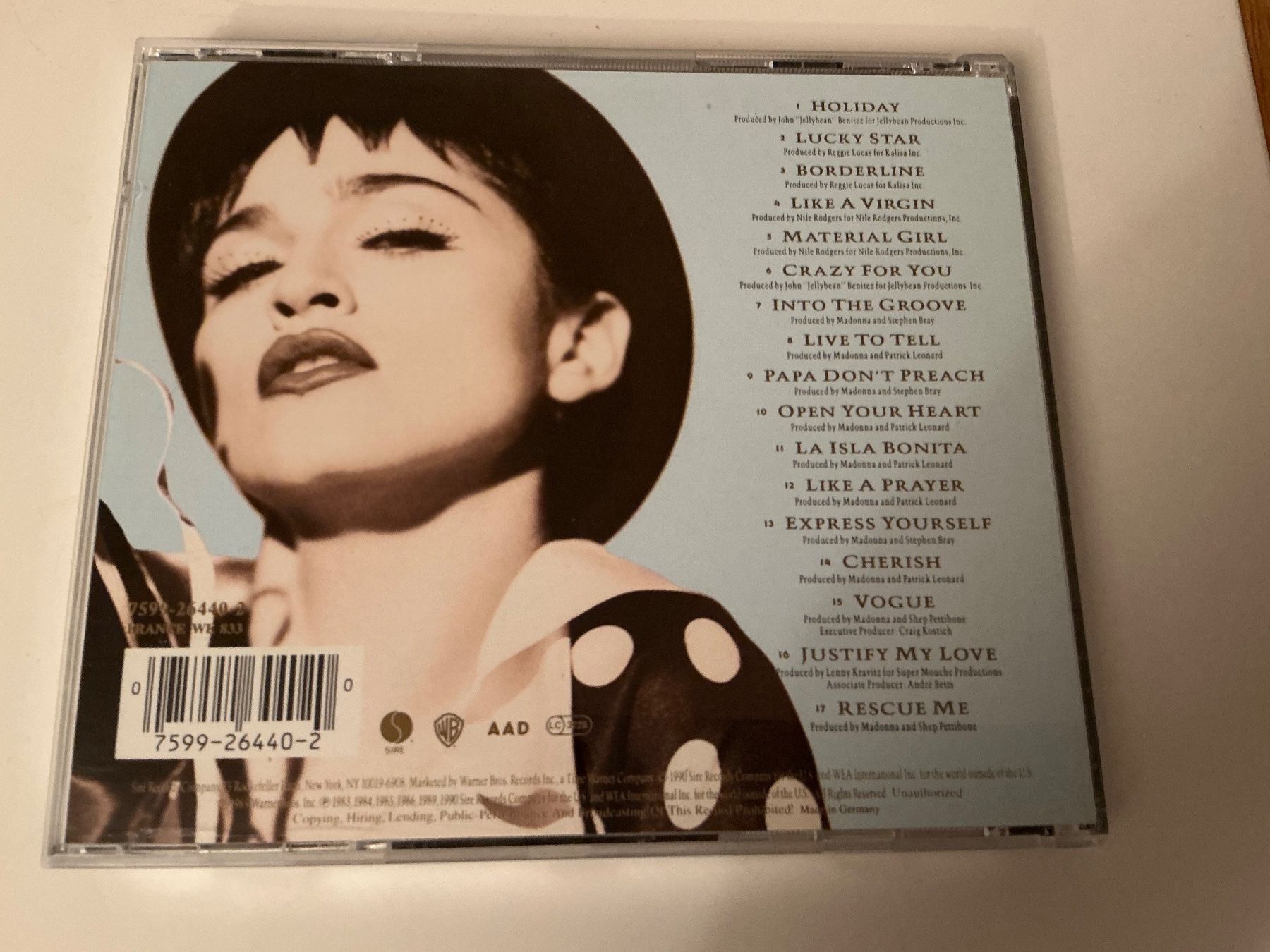 CD: Madonna / The Immaculate Collection / 1990 – Usato da Dübendorf venduto da Shreck 1