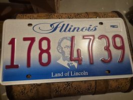 Illinois Nummernschild 178 4739 guter Zustand