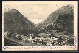 AK Pontresina, Panorama mit Val Roseg