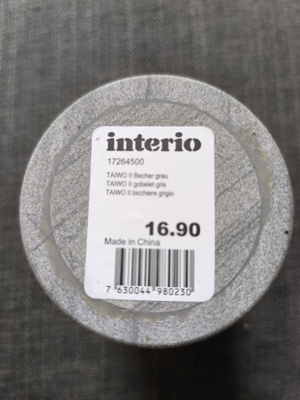 Interio Kerzenständer: Interio Taiwo II Becher grau - Stilvoller Steingutbecher – Neu (gemäss Beschreibung) aus Winterthur von fidodido31