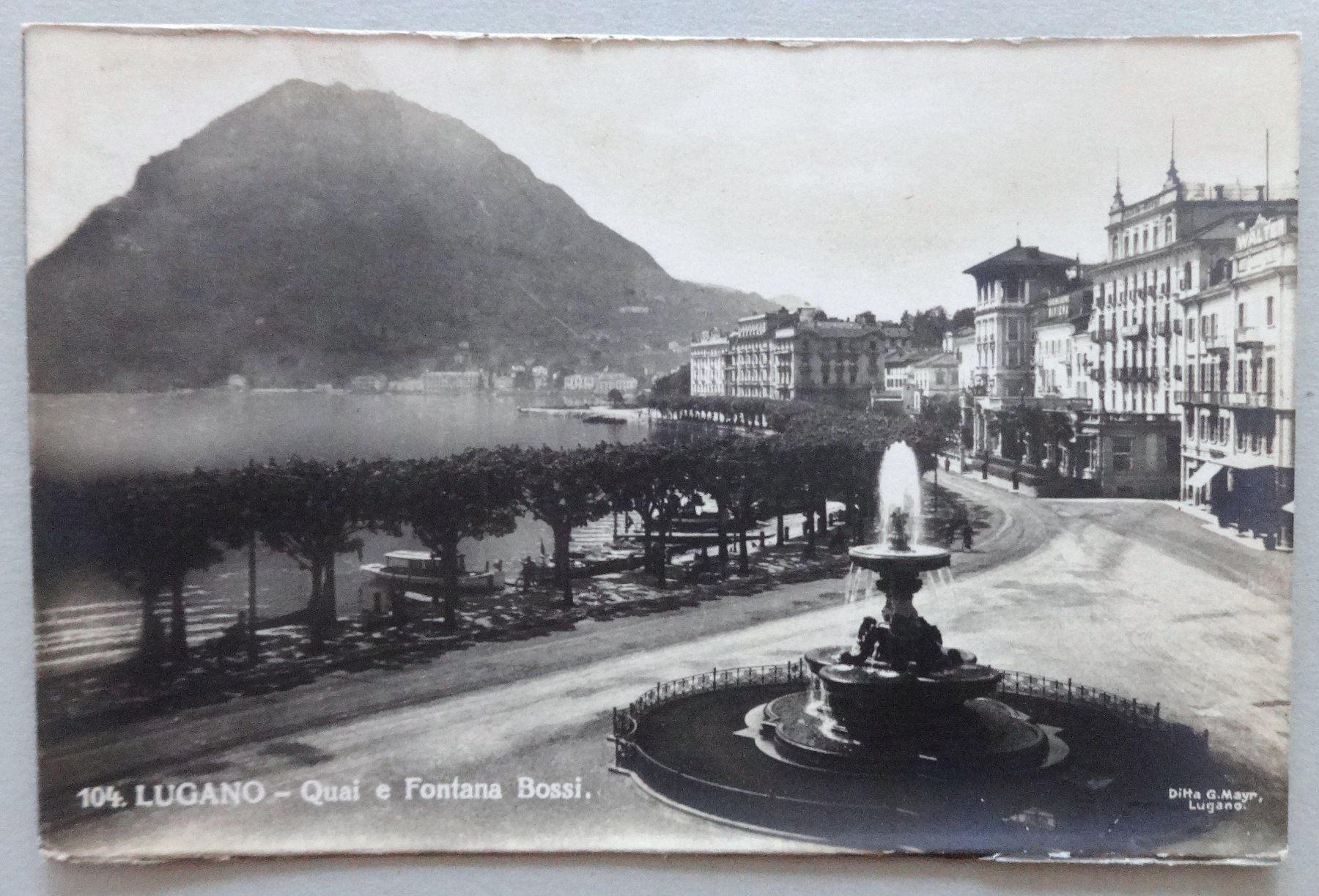 Cartoline postali: Lugano - Quai e Fontana Bossi – Usato da Fétigny venduto da Billy2miny