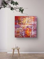 ACRYLBILD, Acrylgemälde auf Leinwand 70x70 cm, Unikat!!!