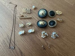Schmuck Konvolut Halskette Ohrclips und…