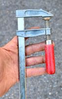 Vintage Schraubzwinge IDEAL Holzgriff L 34.5cm W-GERMANY