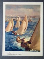 Original Vintage Poster - Sailing Sydney Harbour N.S.W.