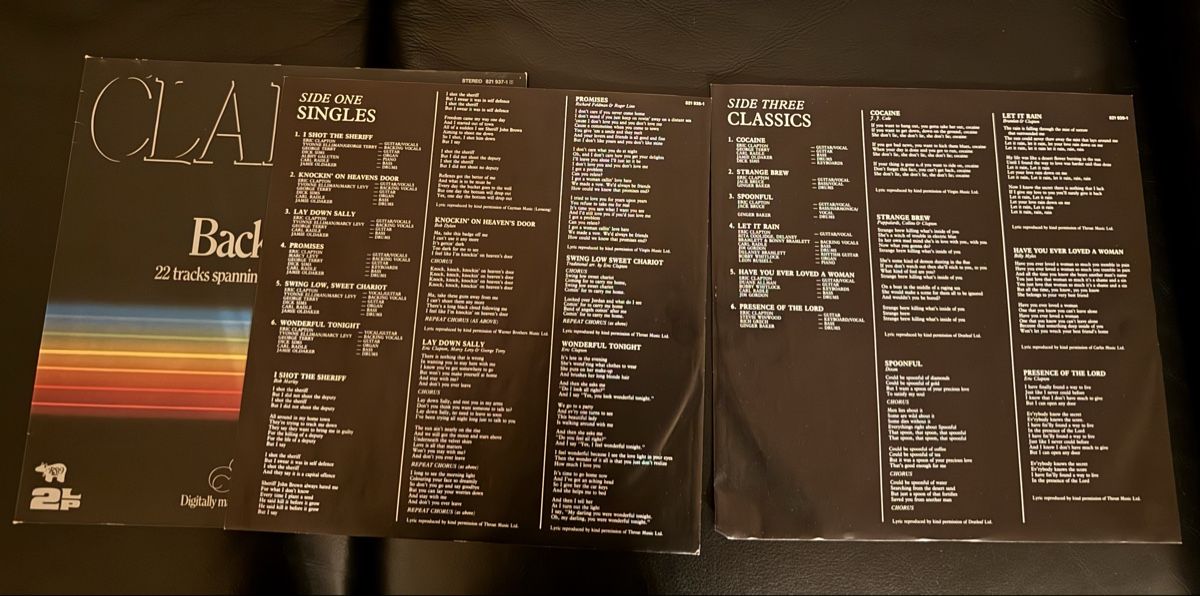 Dischi in vinile: Eric Clapton - Backtrackin' LP Schallplatte – Usato da Goldach venduto da Messerguru 6
