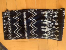 Echarpe ethnic bleu / blanc