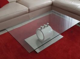 Tisch mit Glasplatte 120×70