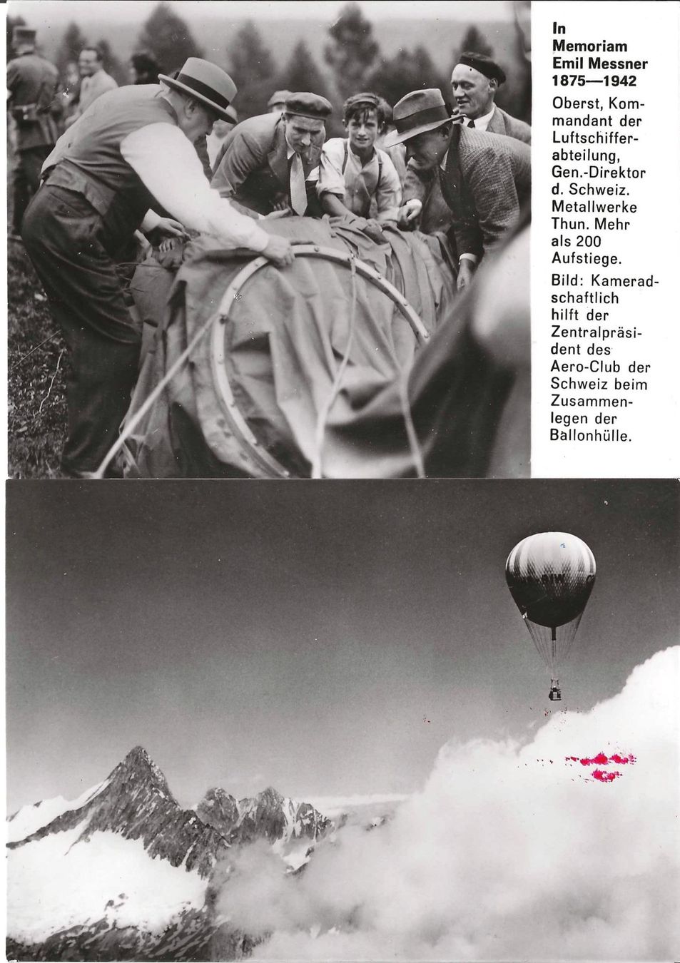 Alle Briefmarken: 2 Ballon-Karten 1966/68 – Gebraucht aus Zürich von Philacat11