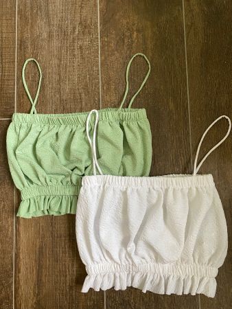 ZARA 🤍 1x top bouffant à volants S (prix par pièce)