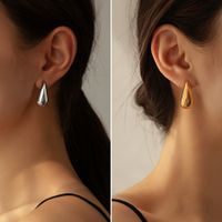 2er SetOhrstecker Tropfenform Silber und Goldfarben Damen