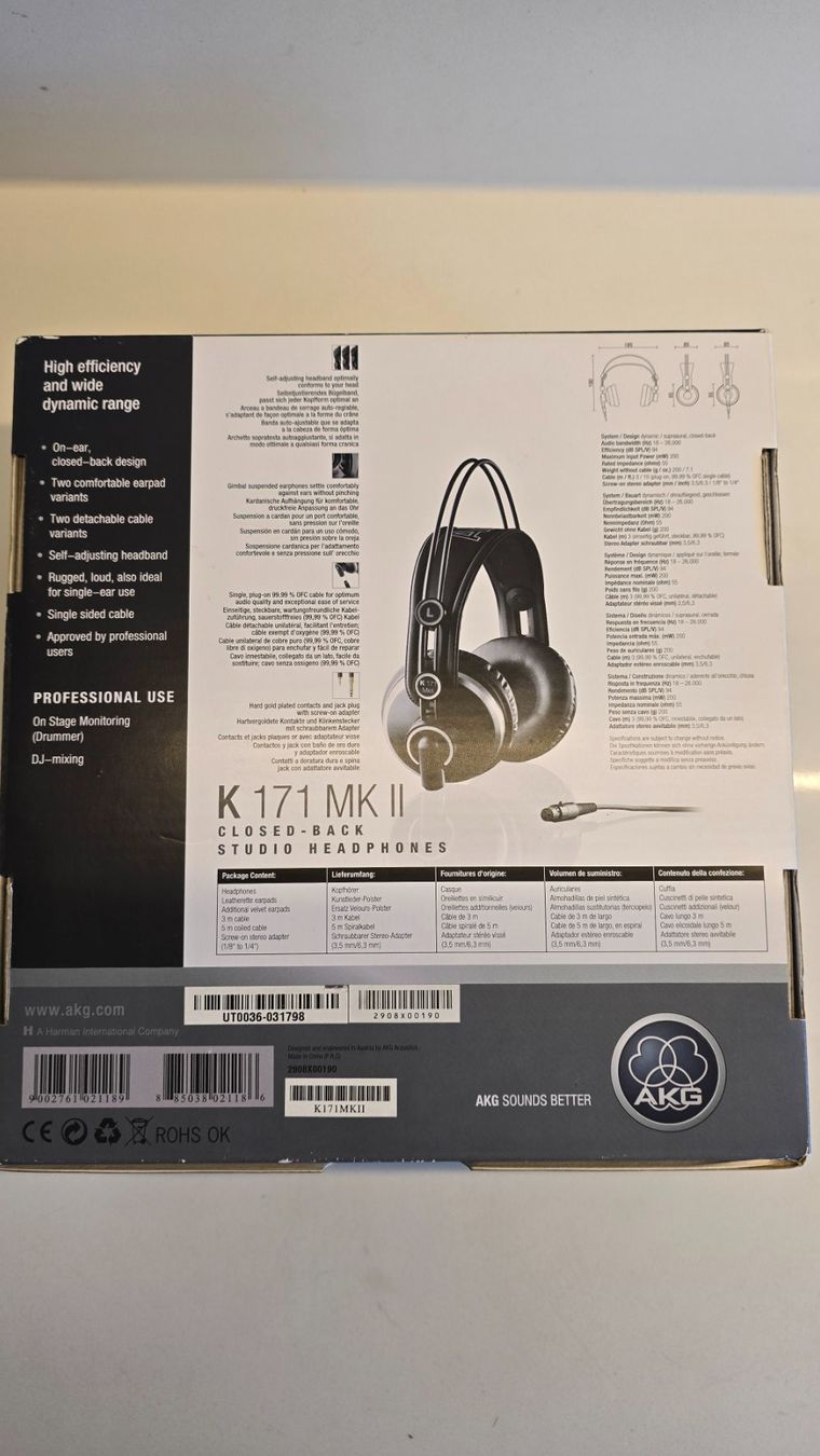 Akg Cuffie: AKG K 171 MK ll On Ear Studio Kopfhörer – Nuovo e nell'imballaggio originale da Wetzikon ZH venduto da ctsv 3