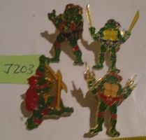 4 Ninja Turtel Pins (J203)