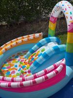 Sommer-Wasserspass: Aufblasbarer Spielpool mit Rutsche & ...