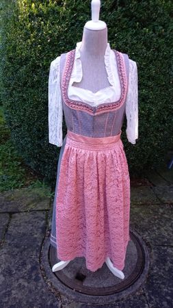 Dirndl Alpin Gr. 42 Rosa/Grau, Top Zustand, Herbst Angebot!
