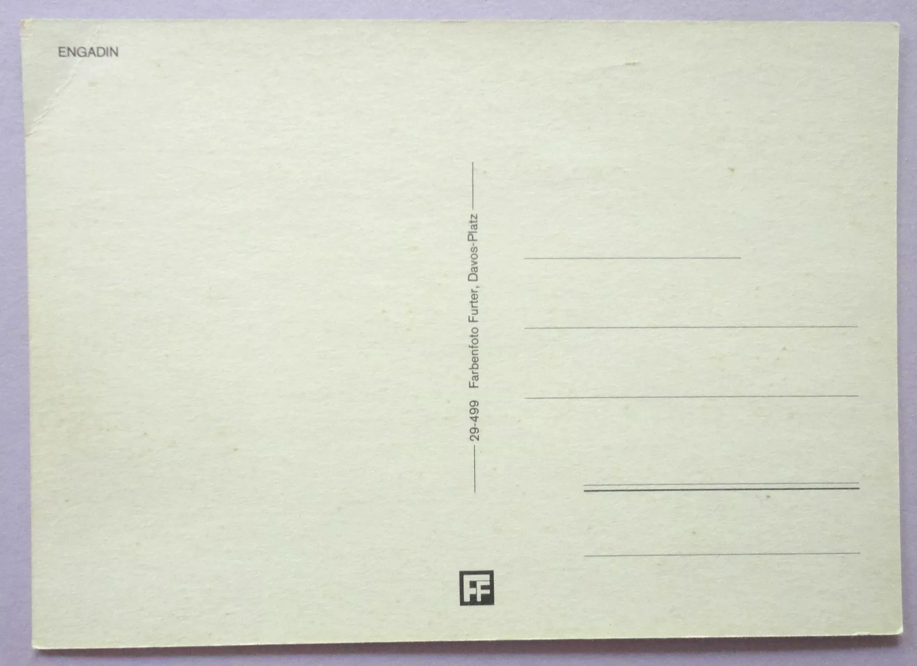 Cartoline postali: Engadin – Difettoso da Fétigny venduto da Billy2miny 1