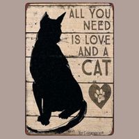 🔥 ALL YOU NEED IS Katzen Blechschild 🤎 20x30cm OVP 🔥