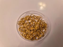 Spaltringe 5mm 130 stück gold