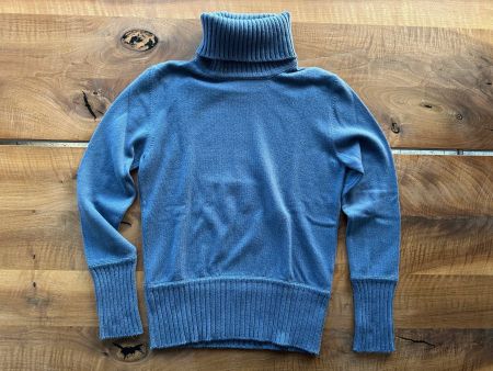 Original Antonia Zander Cashmere-Pullover, jeansblau, Gr XXS