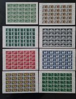 1940-49 : 8 postfrische Originalbogen **