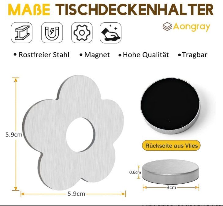 Magnete: 8 Stück Tischdeckenbeschwerer Draußen Extra Schwer Magnete – Neu (gemäss Beschreibung) aus Thun von Laoye 1