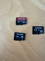 3x microSD Speicherkarten 64 GB / 16 GB / 4 GB – getestet