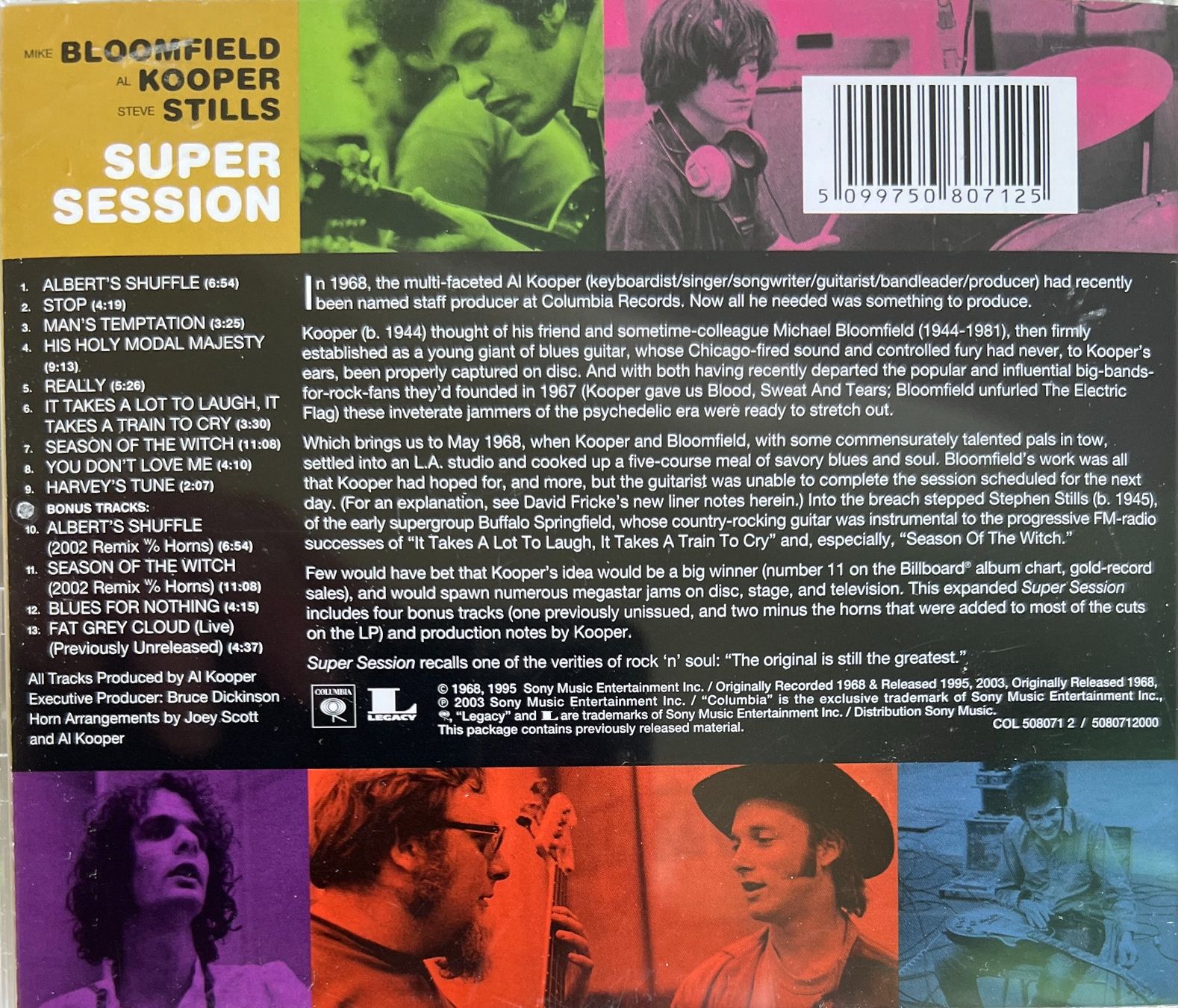 CDs: BLOOMFIELD, KOOPER, STILLS / Super Session (exp. Edition) – D'occasion à Bischofszell par kustavi 1