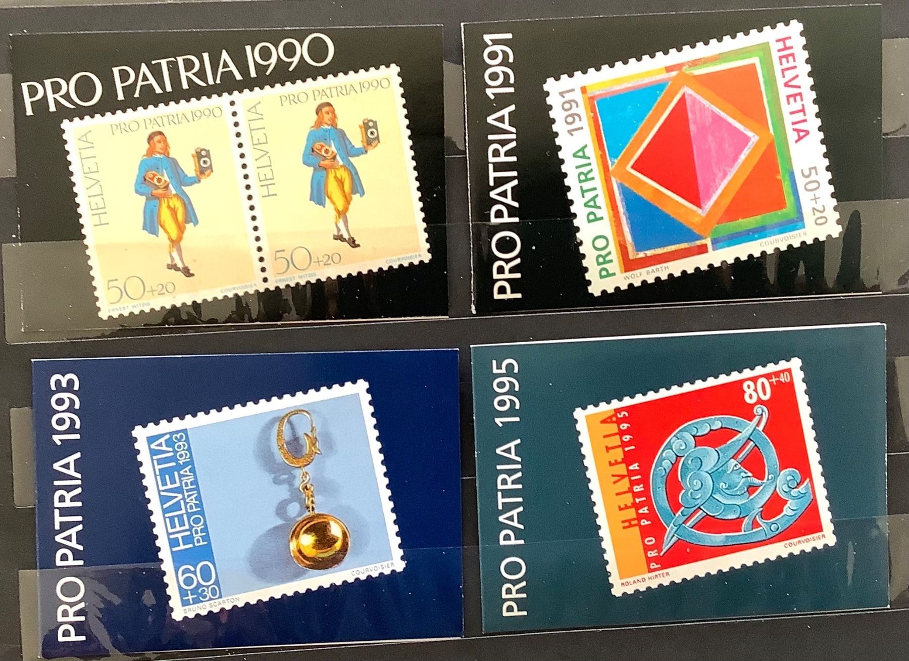 Tutti i francobolli: 1990 - 91 - 93 - 95 - Pro Patria Markenheftchen ET – Nuovo (secondo la descrizione) da Liestal venduto da Skunk02 1