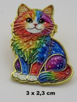 Ansteck Pin - KATZE - Emaille - Goldfarben - 3x2,3cm