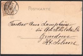 AK. 1900 , Humor ,Ziffer 2c olivbraun