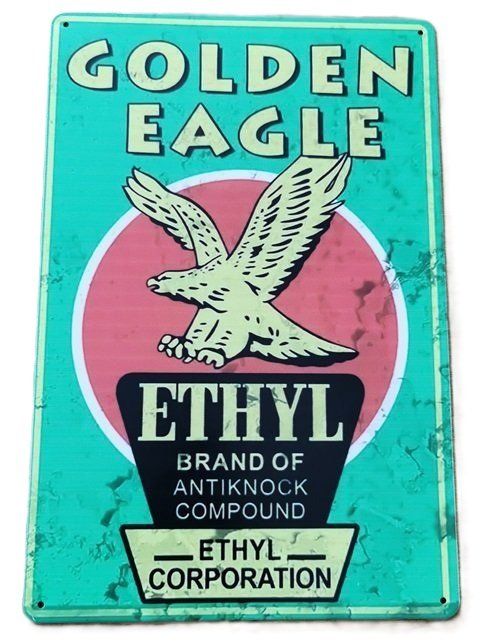 Insegne: GOLDEN EAGLE ETHYL - Blechschild  (neu/OVP) – Nuovo e nell'imballaggio originale da Wilen b. Wollerau venduto da morethanmusic