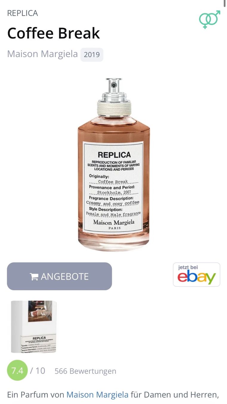 Parfums & Eau de Toilette: Coffee Break Replica EDT -Duftprobe 2ML - Eau de Parfum – D'occasion à Zürich par deruja 3
