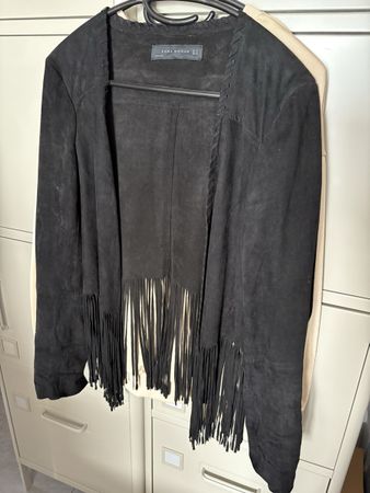 Zara Woman Wildleder Jacke Fransen Top Zustand!