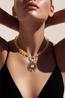 Citrine Pendant Necklace - Sterling Silver