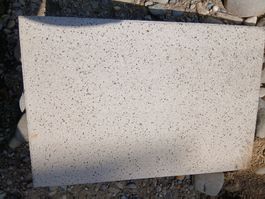 Gartenplatten gelb, gestrahlt