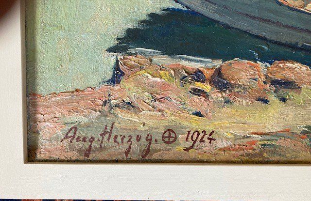 Dipinti: Herzog August. Ermatingen im Jahr 1924 – Usato da Frauenfeld venduto da picowalo 1